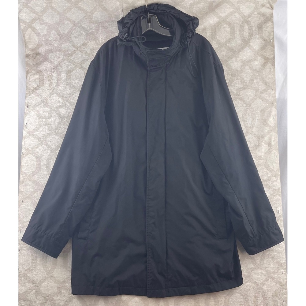 Calvin‎ Klein Mens Black Hooded Car Coat Jacket Size Large